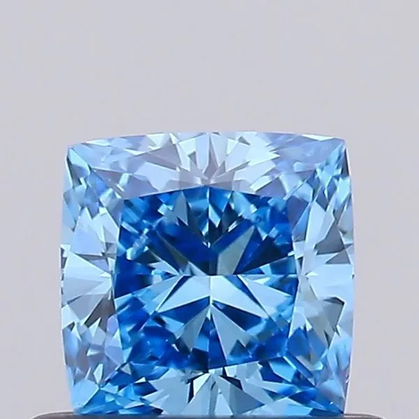 0.53ct CUSHION Fancy Vivid Blue VVS2 Coloured Lab diamond