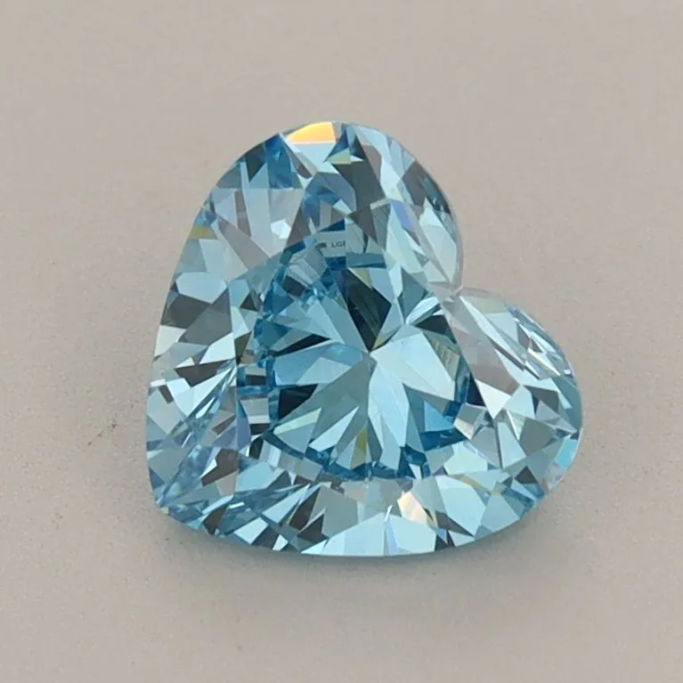 1.16ct HEART Fancy Vivid Blue VVS2 Coloured Lab diamond