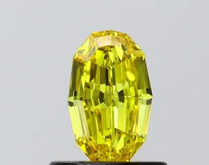 0.58ct OVAL Fancy Vivid Yellow VVS1 Coloured Lab diamond