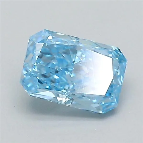0.5ct RADIANT Fancy Vivid Blue VS2 Coloured Lab diamond