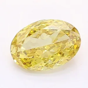 1.04ct OVAL Fancy Intense Yellow VVS2 Coloured Lab diamond