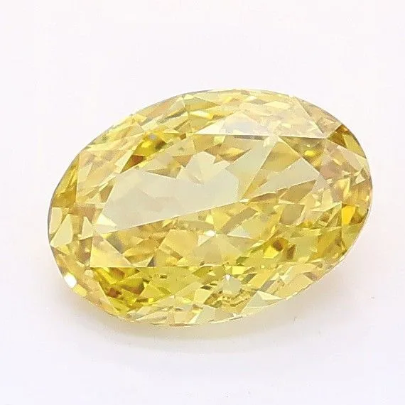 1.04ct OVAL Fancy Intense Yellow VVS2 Coloured Lab diamond