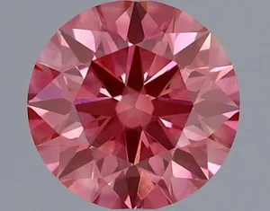 0.54ct ROUND Fancy Vivid Pink VVS1 Coloured Lab diamond