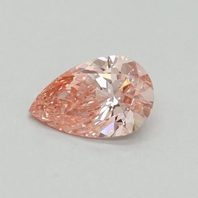 0.33ct PEAR Fancy Vivid Pink VS1 Coloured Lab diamond