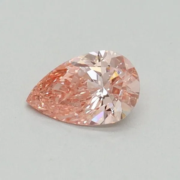 0.33ct PEAR Fancy Vivid Pink VS1 Coloured Lab diamond