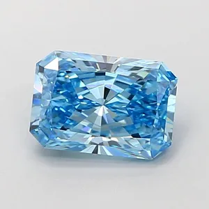 1.35ct RADIANT Fancy Vivid Blue VVS2 Coloured Lab diamond