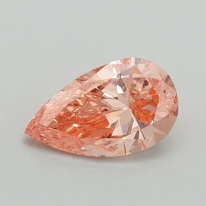 0.5ct PEAR Fancy Vivid Pink SI1 Coloured Lab diamond