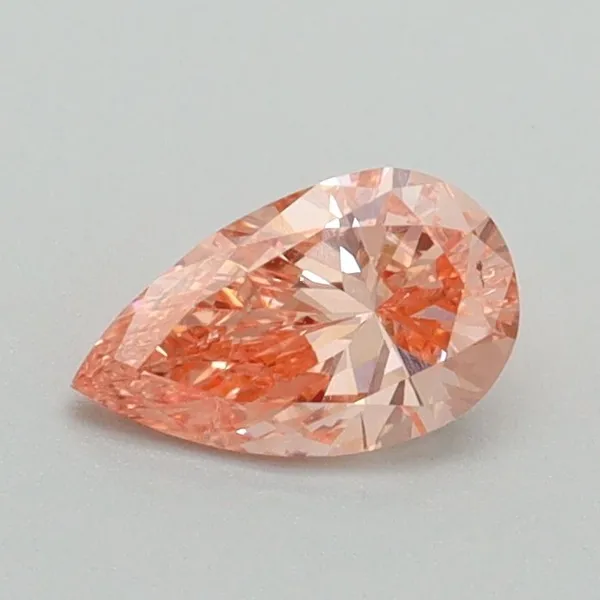 0.5ct PEAR Fancy Vivid Pink SI1 Coloured Lab diamond