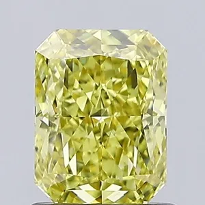 1.07ct RADIANT Fancy Intense Yellow VS1 Coloured Lab diamond