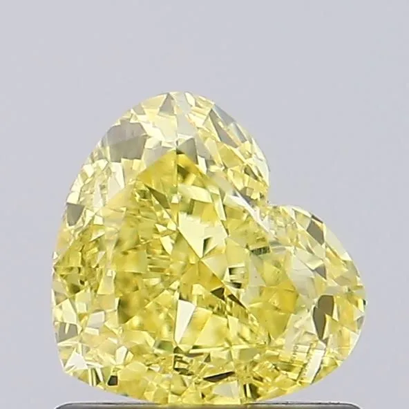 1.01ct HEART Fancy Intense Yellow VS1 Coloured Lab diamond