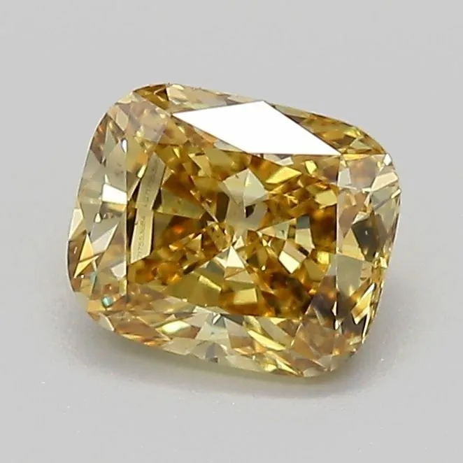 1.03ct CUSHION Fancy Intense Yellow SI1 Coloured Lab diamond