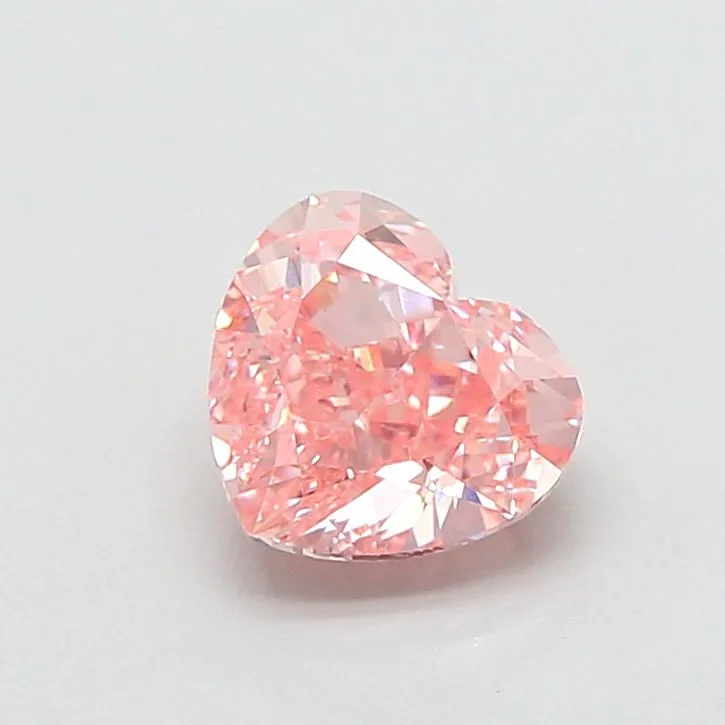 1.32ct HEART Fancy Vivid Pink VS1 Coloured Lab diamond
