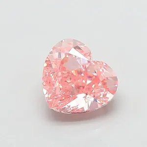 1.32ct HEART Fancy Vivid Pink VS1 Coloured Lab diamond
