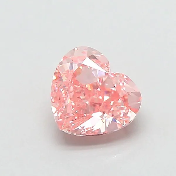 1.32ct HEART Fancy Vivid Pink VS1 Coloured Lab diamond