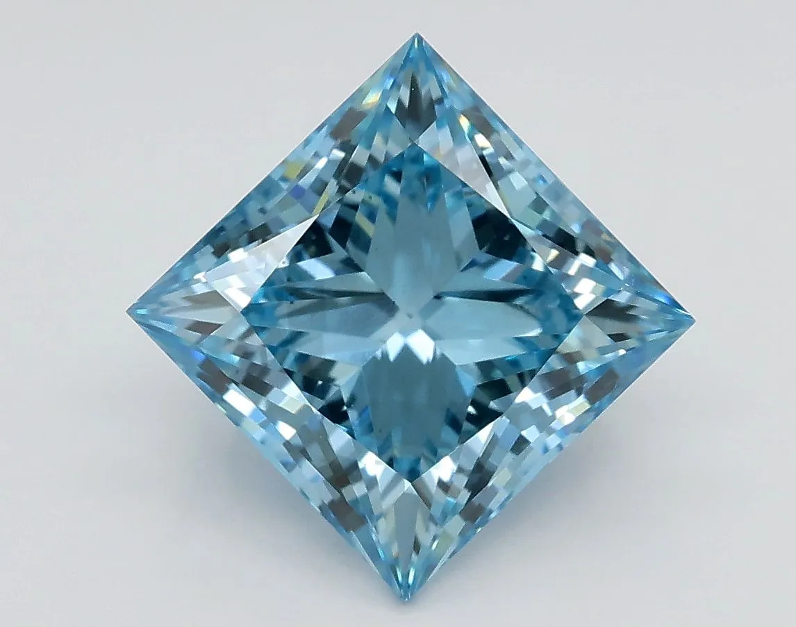 3.01ct PRINCESS Fancy Vivid Blue VS2 Coloured Lab diamond