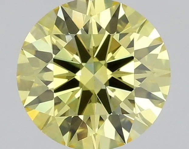 0.90ct ROUND Fancy Intense Yellow VS1 Coloured Lab diamond