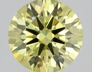 0.9ct ROUND Fancy Intense Yellow VS1 Coloured Lab diamond