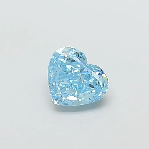 1.01ct HEART Fancy Vivid Blue VVS2 Coloured Lab diamond