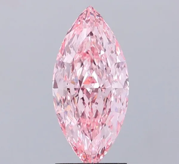 2.16ct MARQUISE Fancy Vivid Pink VVS2 Coloured Lab diamond