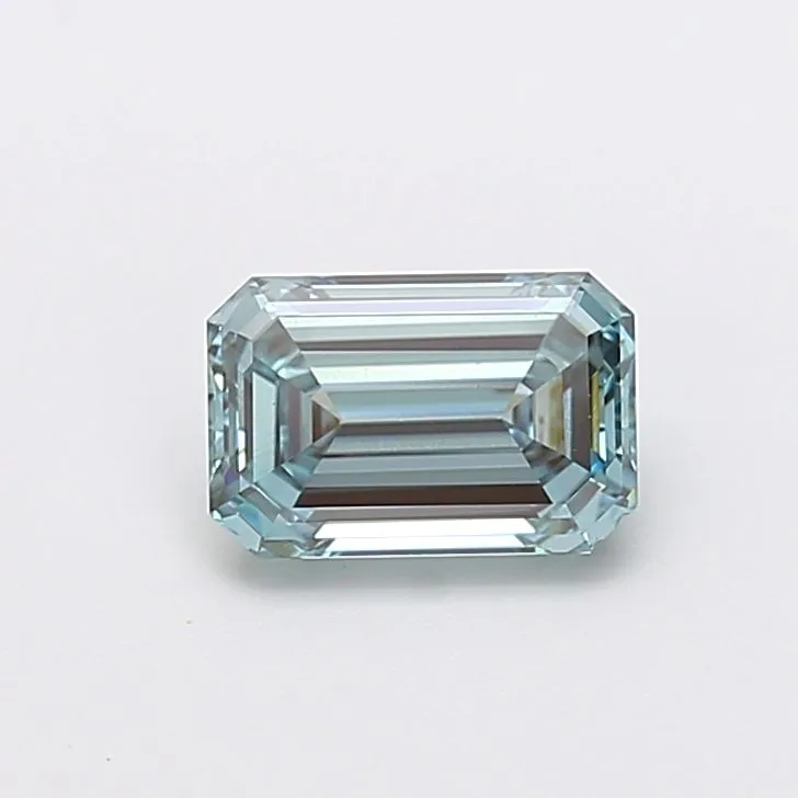 1.54ct EMERALD Fancy Vivid Green Blue VS1 Coloured Lab diamond