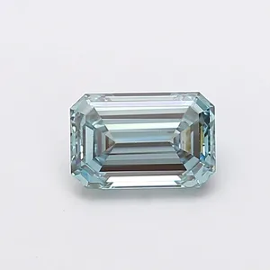 1.54ct EMERALD Fancy Vivid Green Blue VS1 Coloured Lab diamond