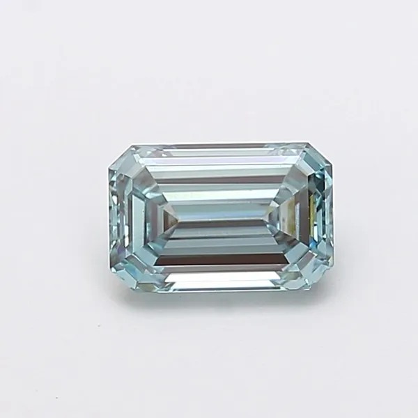 1.54ct EMERALD Fancy Vivid Green Blue VS1 Coloured Lab diamond