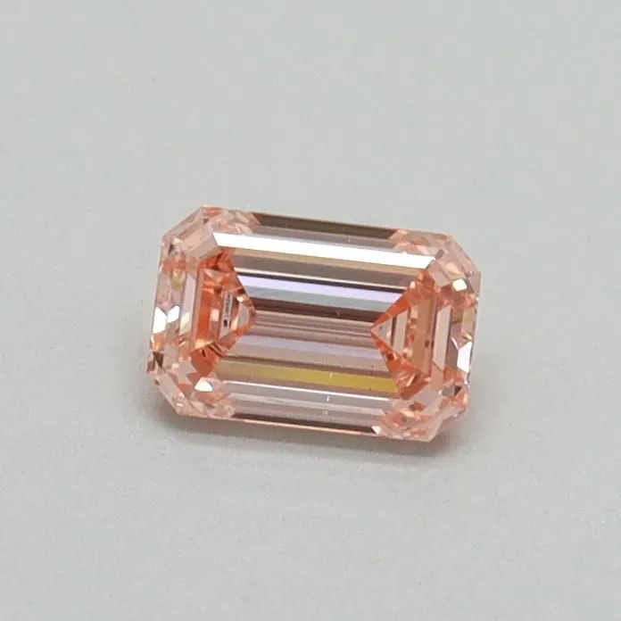 0.31ct EMERALD Fancy Intense Pink VS1 Coloured Lab diamond
