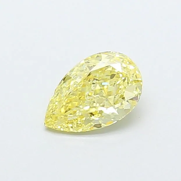 0.67ct PEAR Fancy Intense Yellow VS1 Coloured Lab diamond
