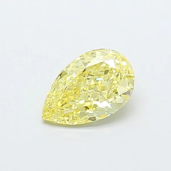 0.67ct PEAR Fancy Intense Yellow VS1 Coloured Lab diamond