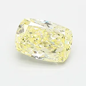 1.04ct CUSHION Fancy Yellow VS1 Coloured Lab diamond