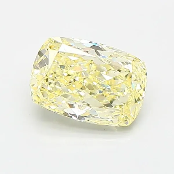 1.04ct CUSHION Fancy Yellow VS1 Coloured Lab diamond