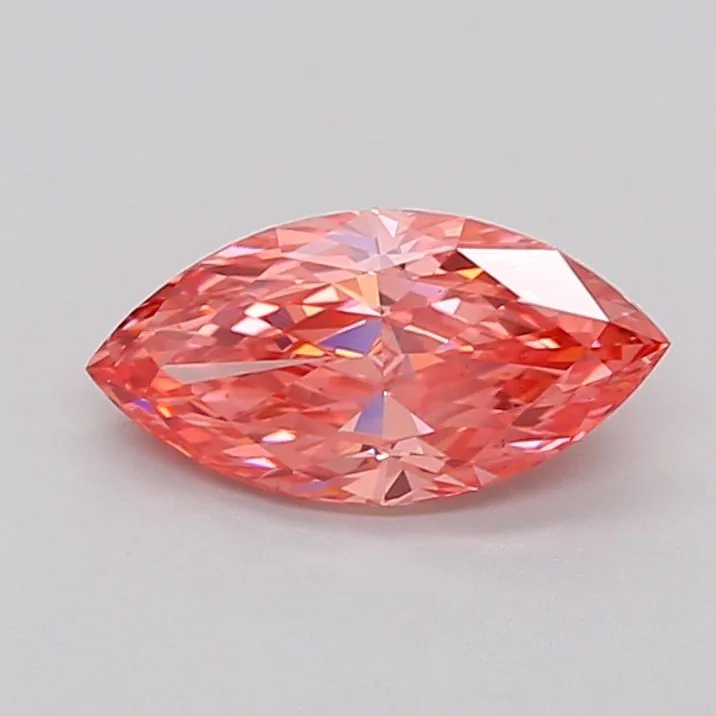 1.58ct MARQUISE Fancy Vivid Pink VS2 Coloured Lab diamond