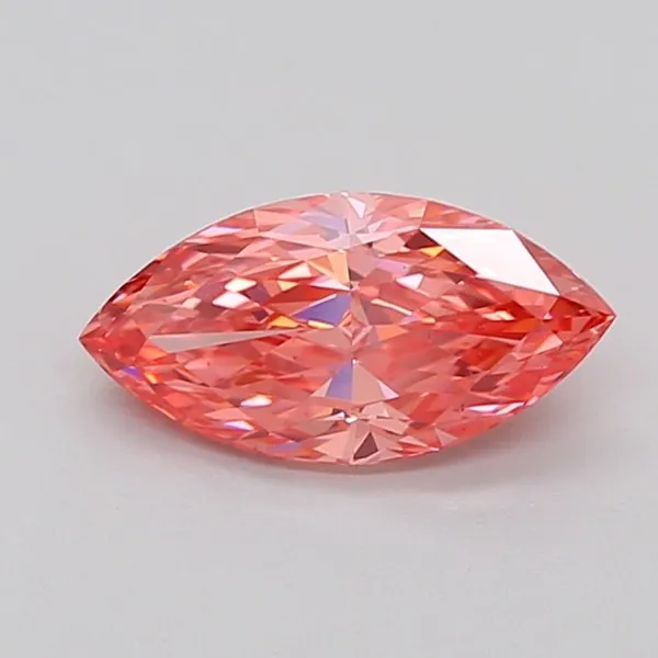 1.58ct MARQUISE Fancy Vivid Pink VS2 Coloured Lab diamond