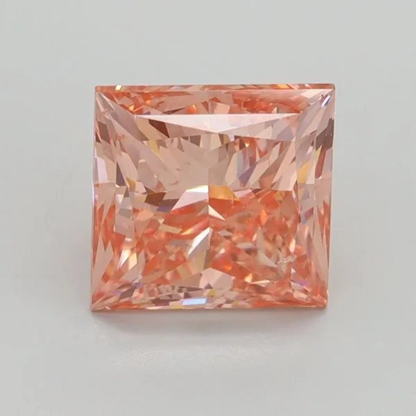 2ct PRINCESS Fancy Intense Pink SI1 Coloured Lab diamond