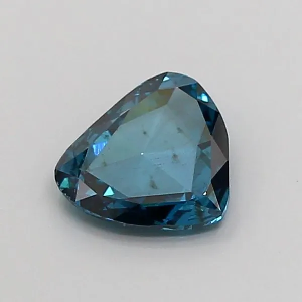 0.99ct HEART Fancy Vivid Blue SI1 Coloured Lab diamond