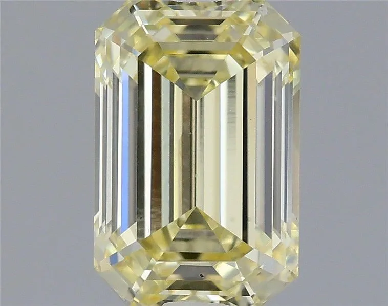 0.93ct EMERALD Fancy Light Yellow VS1 Coloured Lab diamond