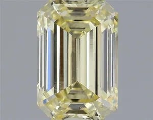 0.93ct EMERALD Fancy Light Yellow VS1 Coloured Lab diamond