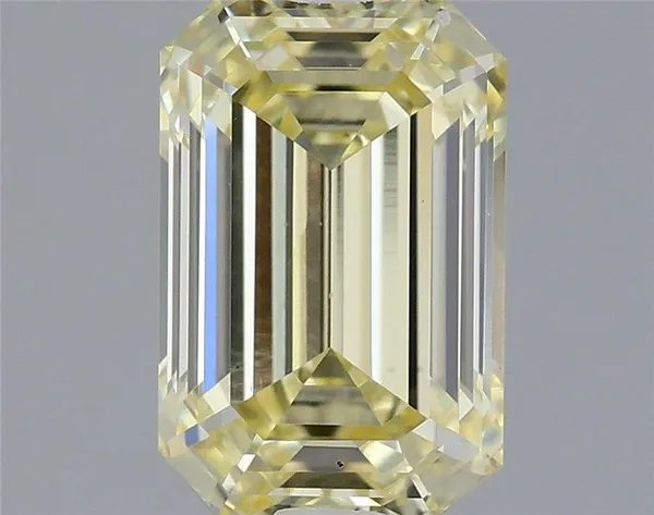 0.93ct EMERALD Fancy Light Yellow VS1 Coloured Lab diamond