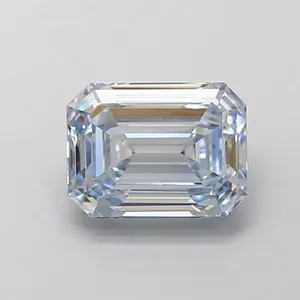 1.01ct EMERALD Fancy Light Blue VVS2 Coloured Lab diamond
