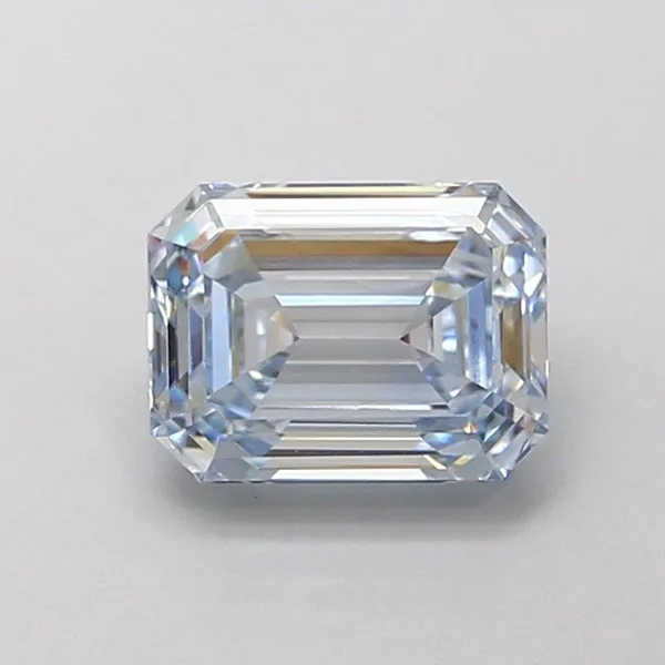 1.01ct EMERALD Fancy Light Blue VVS2 Coloured Lab diamond