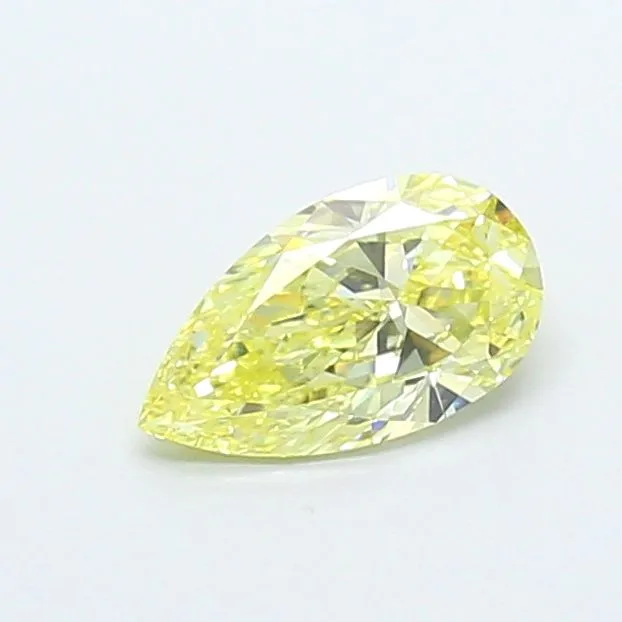 0.62ct PEAR Fancy Yellow VS1 Coloured Lab diamond