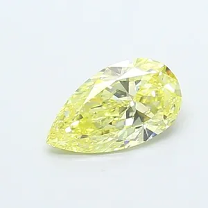 0.62ct PEAR Fancy Yellow VS1 Coloured Lab diamond