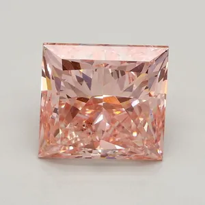3.03ct PRINCESS Fancy Intense Pink SI1 Coloured Lab diamond