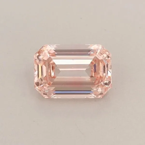 0.5ct EMERALD Fancy Orange Pink VS2 Coloured Lab diamond