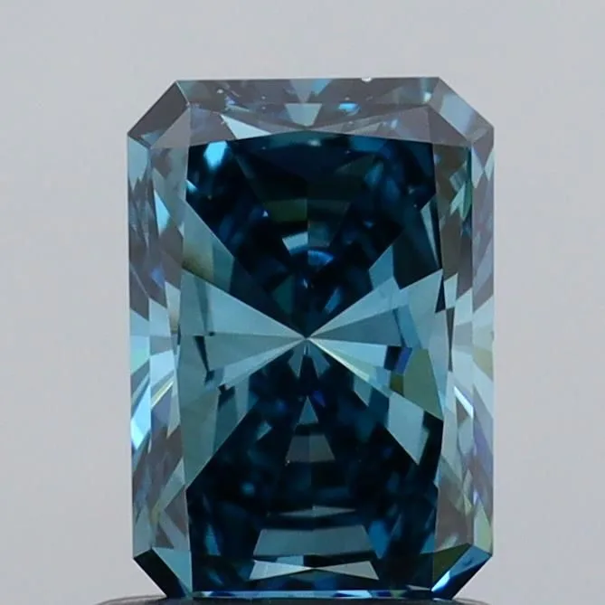 1.03ct RADIANT Fancy Vivid Blue VS1 Coloured Lab diamond