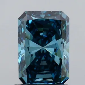 1.03ct RADIANT Fancy Vivid Blue VS1 Coloured Lab diamond