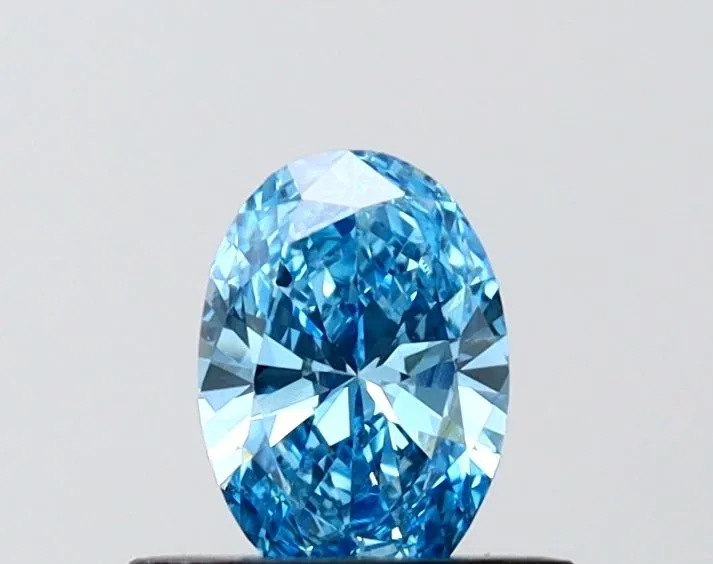 0.50ct OVAL Fancy Vivid Blue VS1 Coloured Lab diamond
