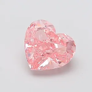 1.92ct HEART Fancy Vivid Pink VS1 Coloured Lab diamond