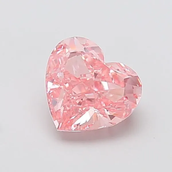1.92ct HEART Fancy Vivid Pink VS1 Coloured Lab diamond