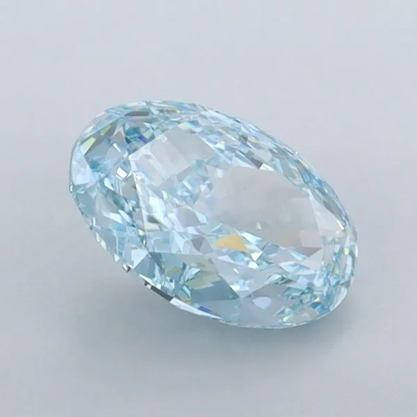 1.04ct OVAL Fancy Vivid Blue VVS1 Coloured Lab diamond